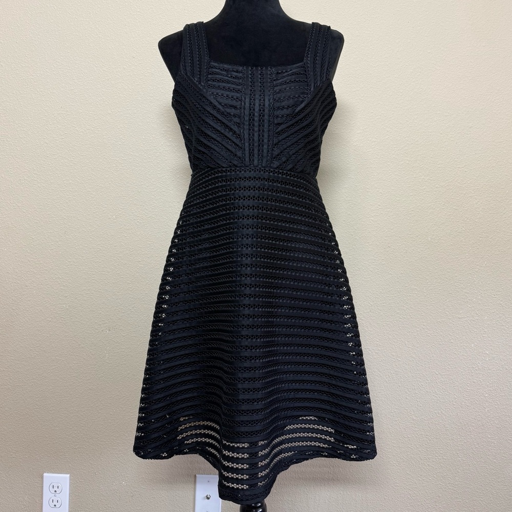 Romeo and Juliet couture dress women small square neck fit & flare black
